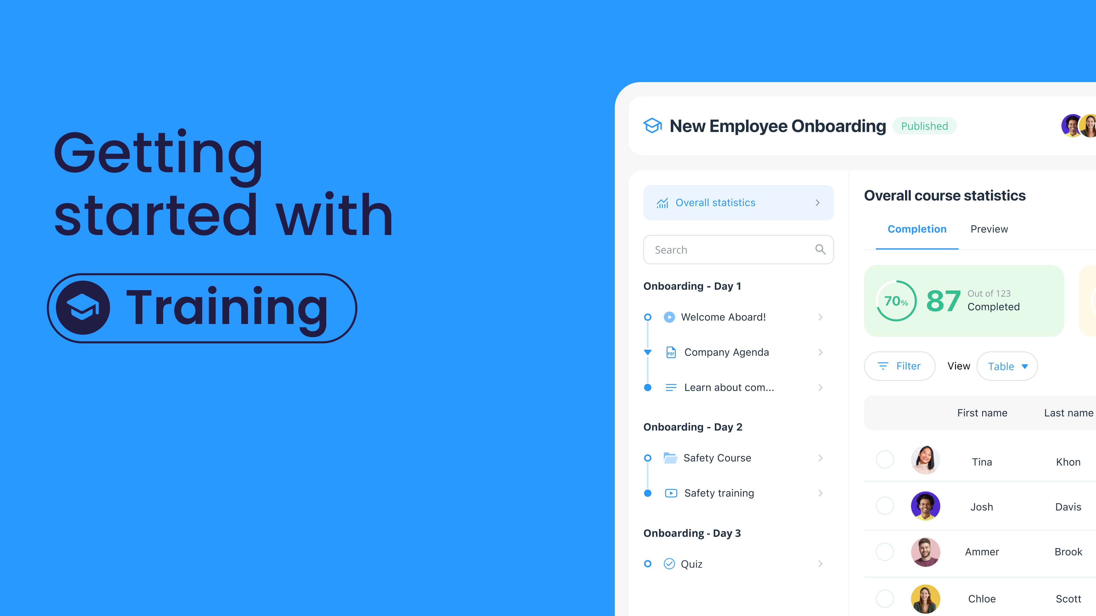 Getting started with Training
